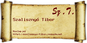 Szalisznyó Tibor névjegykártya