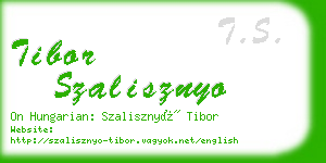 tibor szalisznyo business card